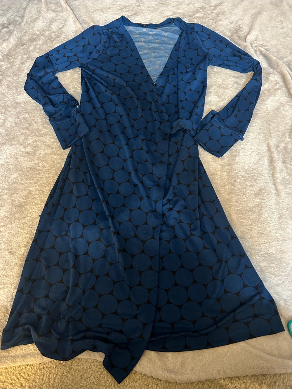 Ann Taylor polka dot wrap dress